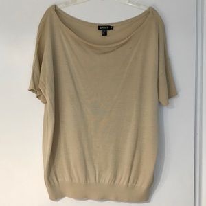 DKNY Silk Short Sleeve Sweater